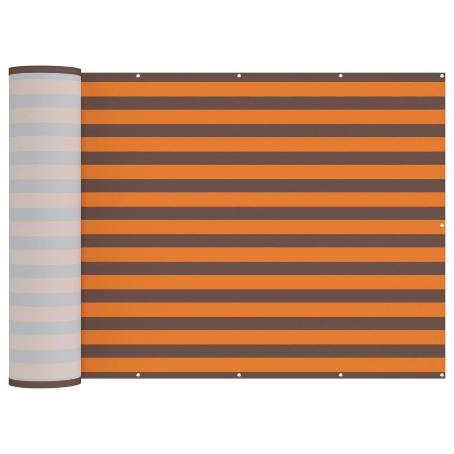 vidaXL Balkon Sichtschutz aus Polyester mit PU-Beschichtung in Orange und Braun, B/H: 800 x 150 cm - Bild 2