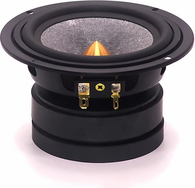 GHXAMP 4-Zoll HIFI-Breitbandlautsprecher in Schwarz, 8Ω 12W, passiv für kräftigen Bass und Mitteltonbereich - Bild 1
