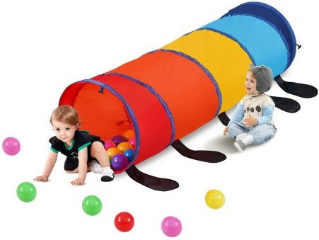 VEVOR Pop-Up-Raupen-Kriechtunnel, Spieltunnelzelt, bunt, ab 3 Jahre - Bild 1