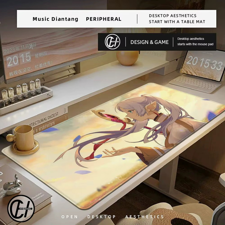 HYBXAXC Mauspad Frieren Beyond Journeys End Anime Design XXL Schreibtischunterlage Multicolour - Bild 2