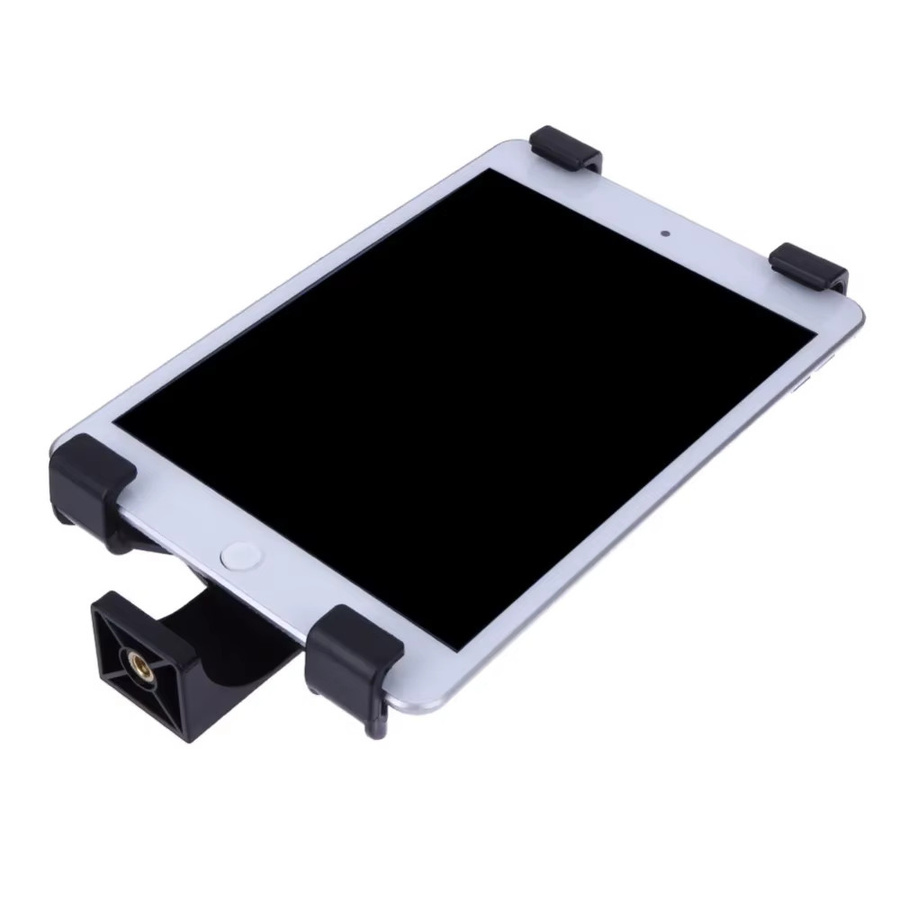 Universelle Tablet Stativ Halterung mit 1/4 Zoll Gewinde Adapter für iPad und Galaxy Tablets sowie Smartphones in Schwarz - Bild 4