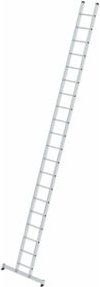 MUNK Aluminium-Anlegeleiter mit nivello-Traverse, 20 Sprossen, Silber - Bild 1
