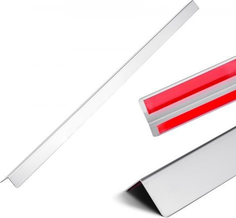 VEVOR Eckenschutz aus Edelstahl in Silber, 10er-Pack Winkelprofil mit selbstklebendem Klebeband, B/T/H: 3,8 x 3,8 x 1217 mm - Bild 1