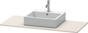 Duravit Konsole XSquare in Tau supermatt mit einem Ausschnitt, B/T: 80 x 55 cm - Bild 1
