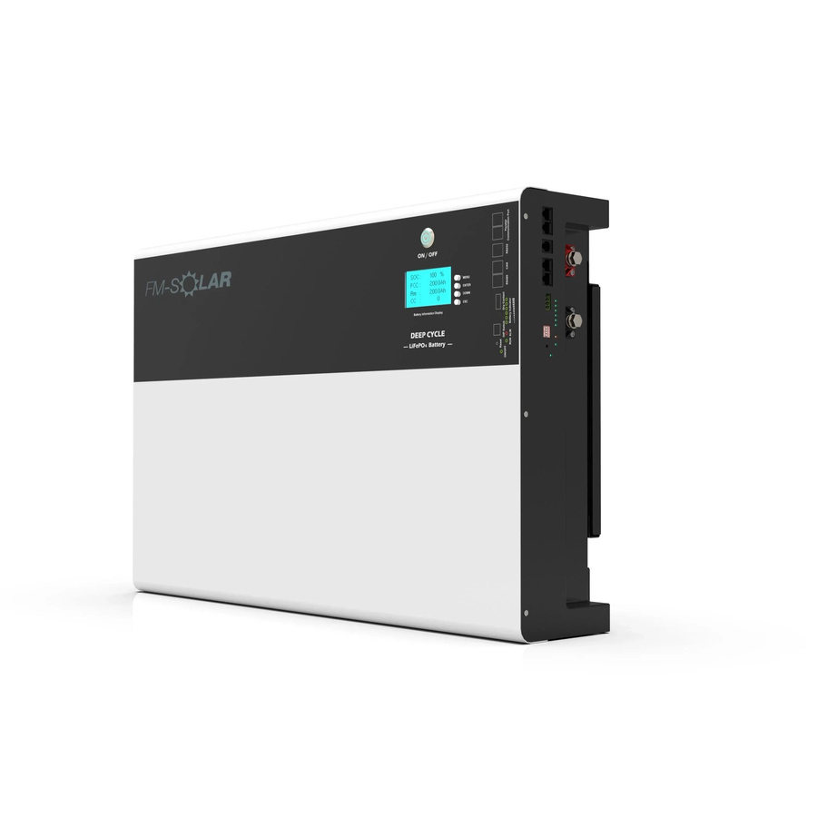 FM-SOLAR PV Akku Speicher für Wandmontage, 40 kWh, 51,2V 800Ah LiFePO4 Lithium-Speicher, Farbe: Weiß - Bild 2