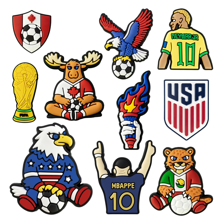 11-teiliges Fußball-Cartoon-Set Schuh-Charms, PVC, Kinder - Bild 3