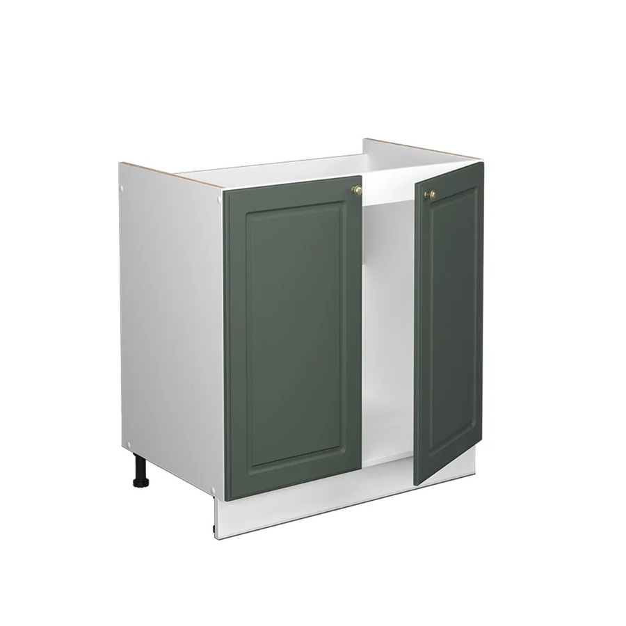 Vicco Spülenunterschrank Fame-Line in Grün und Weiß mit Eichen-Optik im Landhausstil, B/T/H: 80 x 60 x 82 cm - Bild 2
