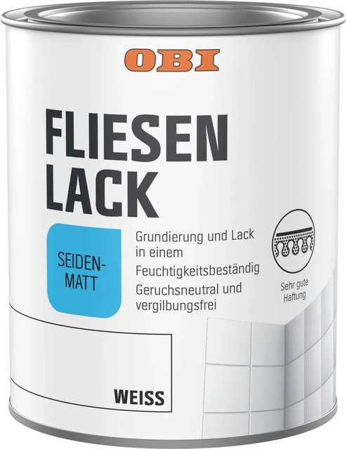 OBI Fliesenlack Weiß Seidenmatt 750 ml - Bild 1
