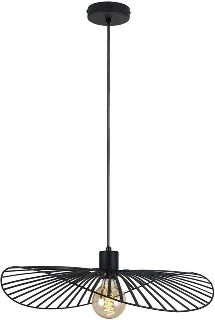 POCOline Pendelleuchte Mabel aus Metall in Schwarz mit E27 Fassung, Höhe: 120 cm, Durchmesser: 50 cm - Bild 1