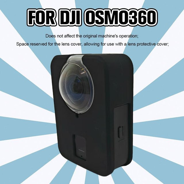 DJI Osmo 360 Silikon Schutzhülle in Schwarz für Rundumschutz gegen Kratzer und Stürze - Bild 1