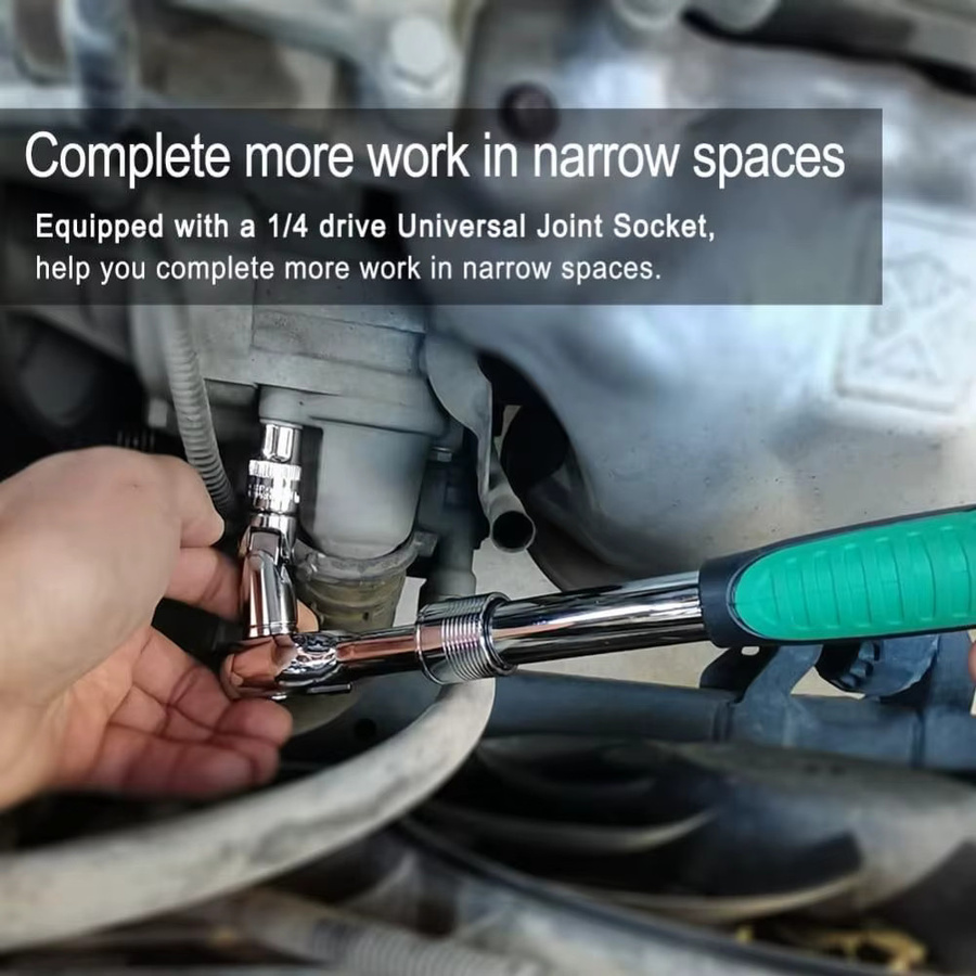 Professioneller Steckschlüssel-Verlängerer für Ratschen in den Größen 1/4", 3/8" und 1/2" in Silber - Bild 4
