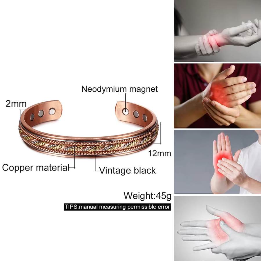 Vinterly Armband, Kupfer, geflochten, 12 mm, Unisex - Bild 5