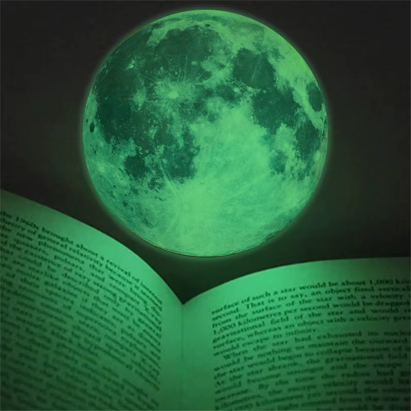 ZQNYCY Glow in the Dark Mond Wandaufkleber 3D leuchtender Planet Aufkleber für Kinderzimmer und Babyzimmer, Durchmesser: 12,0 cm - Bild 2
