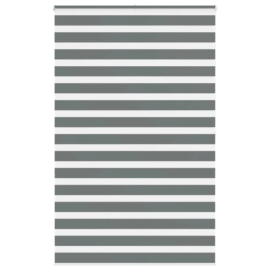 vidaXL Doppelrollo Zebra Dunkelgrau aus Polyester B: 150 cm, H: 200 cm - Bild 2
