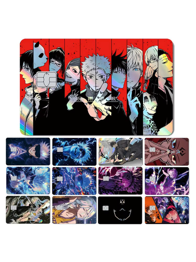 Bandai Jujutsu Kaisen Anime Laser Holographic Sticker Film Skin - Bild 2