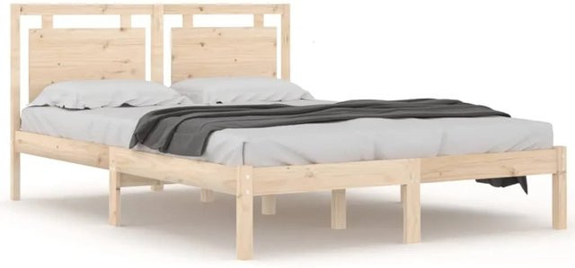 vidaXL Massivholzbett aus Kiefer in Braun, B/T/H: 150 x 200 x 155,5 cm (King Size) - Bild 1