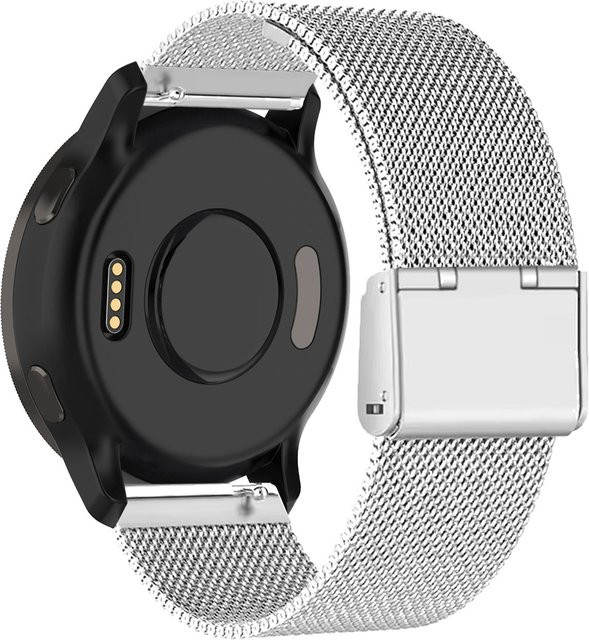 DAINU Uhrenarmband Edelstahl, Milanaise, Silber, Garmin Vivoactive 4S/3S/Venu 3S/2S - Bild 1