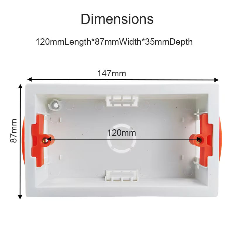 Wallpad Trockenbox für Gipskarton und Trockenbau, Typ 146 UK Standard, Tiefe: 3,5 cm, Weiß - Bild 2