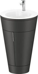 Duravit Waschtischunterschrank Starck 1 c-bonded Set in Grau matt, Wandmontage mit Innenbeleuchtung, B/T/H: 56 x 60,5 x 86,4 cm - Bild 1