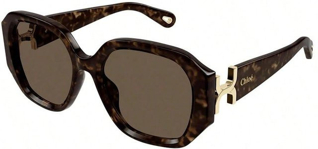 Chloé CH0236S Sonnenbrille, Damen, Vollrand, Square, braun, Gold, Acetat - Bild 1