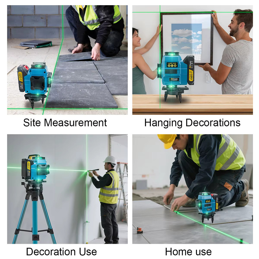 Makita GΣ 16 Linien 4D-Laser-Wasserwaage mit 360 Grad vertikalem und horizontalem Grünstrahl für 18V-Akkus - Bild 2