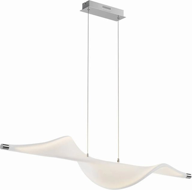 Lucande LED Pendelleuchte Edano dimmbar in Weiß aus Textil und Aluminium für dein Wohnzimmer - Bild 1