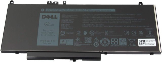 Dell Akku 62Whr 4-Zellen Schwarz 0TXF9M - Bild 1