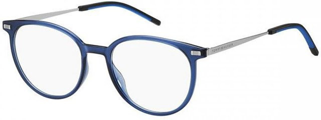 Tommy Hilfiger TH 2020 PJP Korrektionsbrille, Vollrand, Rund, Transparent Blue/Grey, Damen - Bild 1