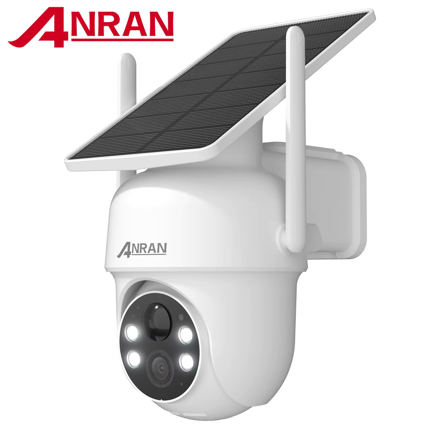 ANRAN Solar Kamera mit 2K Auflösung, 2,4G Wifi Überwachung, PIR Personenerkennung und Solarbatterie, Weiß - Bild 5