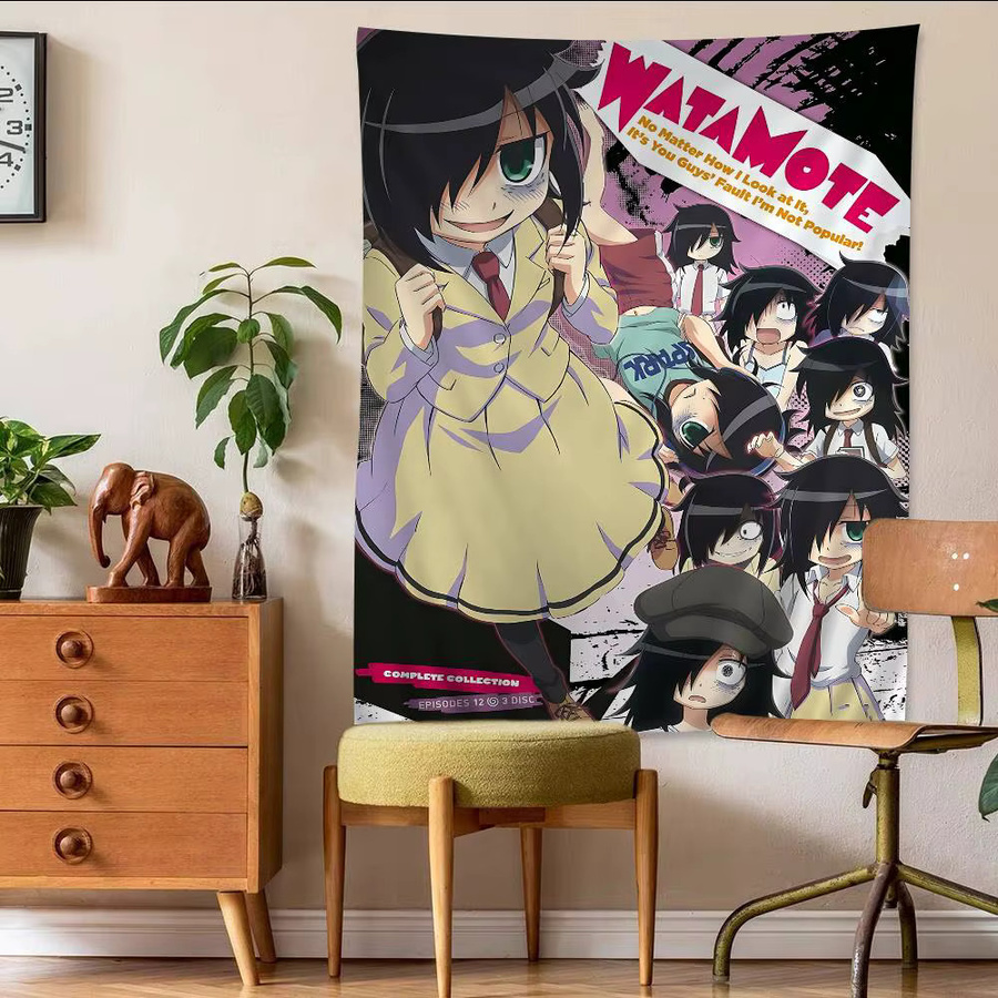 Potdemiel Anime Wandteppich K-Kuroki Tomoko Tarot Hippie Wandbehang Multicolor - Bild 3