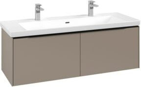 V&B Waschtischunterschrank Subway 3.0 in Schwarz, B/T/H: 127,2 x 42,9 x 47,8 cm - Bild 1