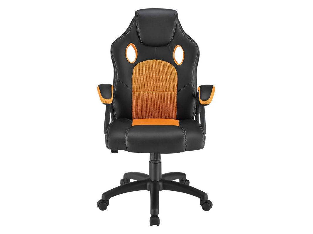 Juskys Racing Schreibtischstuhl Montreal Gaming Stuhl in Orange mit Racer Design und gepolsterten Armlehnen, B/T/H: 52 x 47 x 120 cm - Bild 4