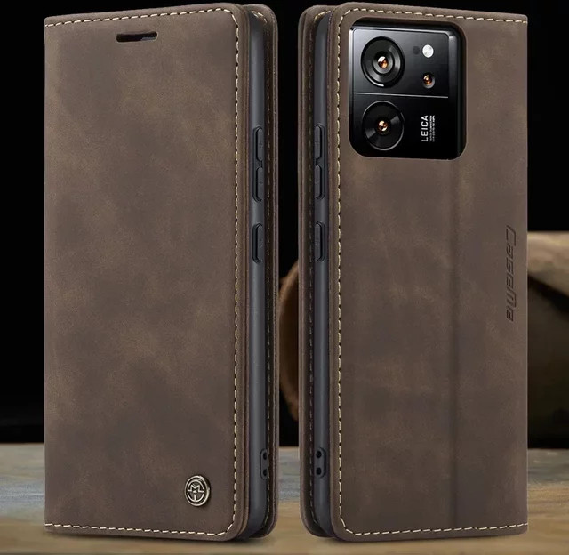 Luxus Leder Handyhülle Wallet Flip Card Cover für Xiaomi POCO X6 M6 X5 Pro C65 M5S F5 F3 X3 Redmi K70E K60 Ultra K50 in Schwarz und Braun - Bild 1