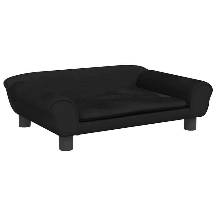vidaXL Hundesofa Schwarz Samt B/T/H: 70 x 48 x 22 cm - Bild 2