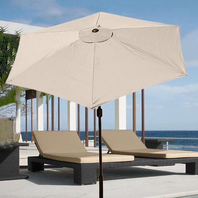 Aimo Terrassenschirm Ersatzdach Type 2 in Beige mit 6 Rippen, Durchmesser: 300 cm - Bild 1