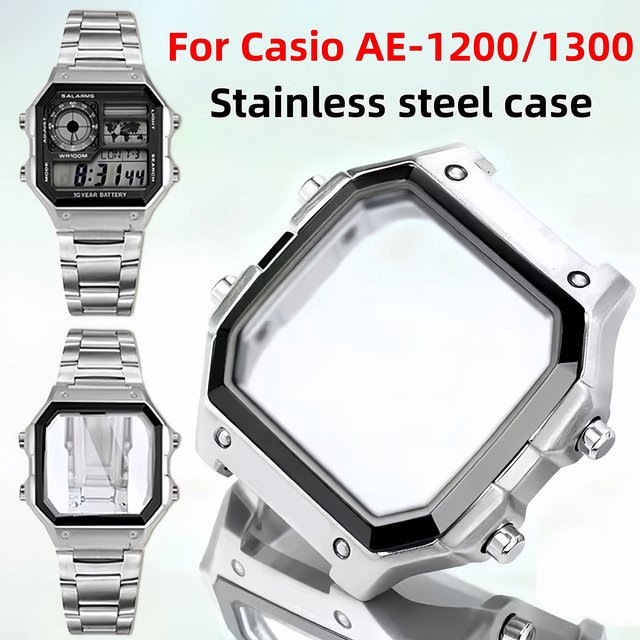 Casio AE1200 Uhrengehäuse Zubehör, Edelstahl, Silber, Unisex - Bild 1