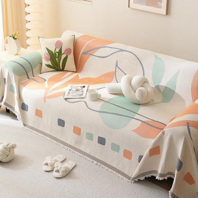 Miaolu Chenille Sofabezug in Weiß, All-Inclusive Universal Sofadecke mit Kratzschutz, B/B: 180 x 130 cm - Bild 1