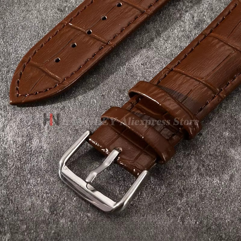langley Uhrenarmband Kalbsleder, Slub-Muster, Unisex - Bild 4