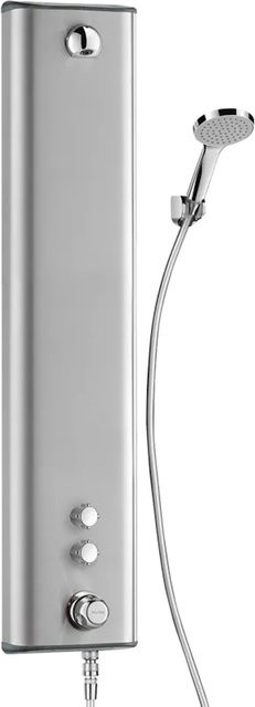 Delabie SECURITHERM Dusch-Element Thermostat mit Safety-Stop in Edelstahl und Chrom-Optik, Farbe: Silber - Bild 1