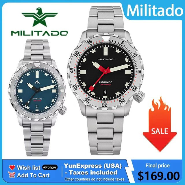 Militado Armbanduhr, Automatik, Edelstahl, 39 mm, Herren - Bild 1