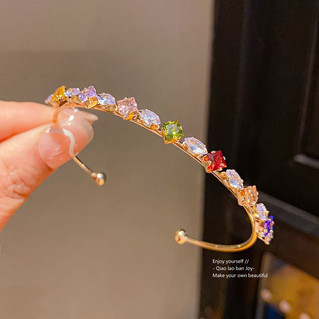 YUYAN Armreifen, Gold, Zirkonia, Kristall, Damen - Bild 1