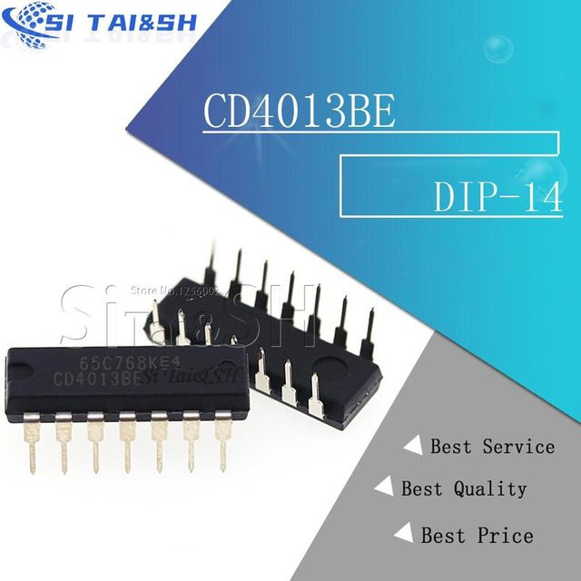 10 Stück CD4013BE DIP-14 integrierter Schaltkreis Si Tai&SH in Schwarz - Bild 1