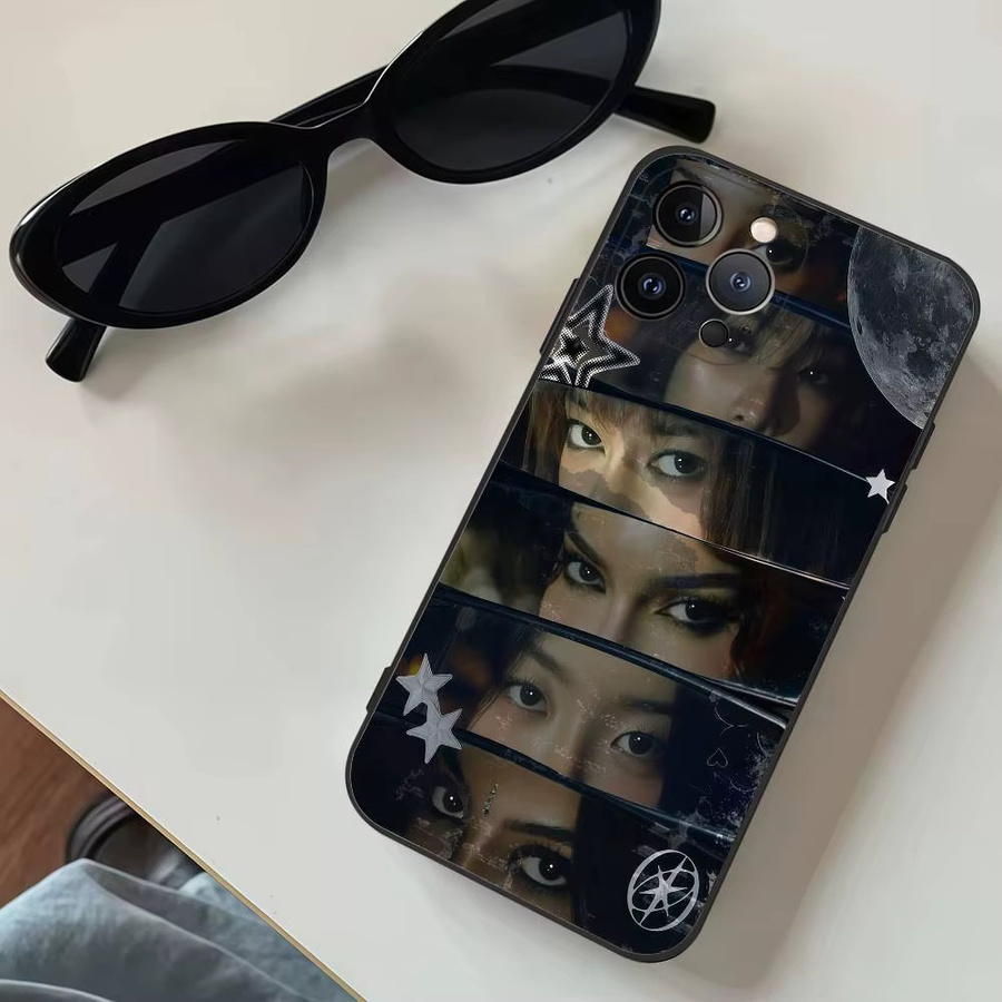 KPOP KATSEYE Handyhülle in Schwarz aus mattem Silikon und TPU für iPhone 17 Air 16 15 14 13 12 11 Pro Max - Bild 6