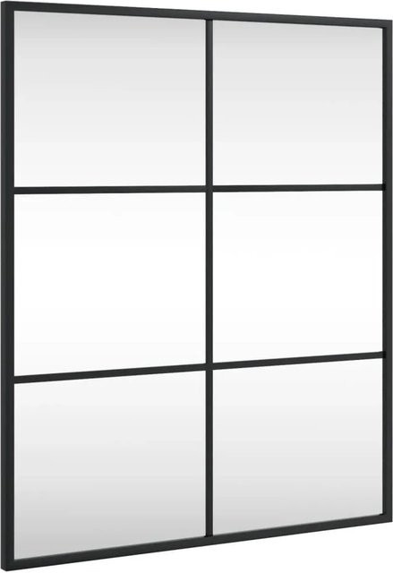vidaXL Wandspiegel Schwarz Rechteckig aus Metall und Glas B: 50 cm, H: 60 cm - Bild 1