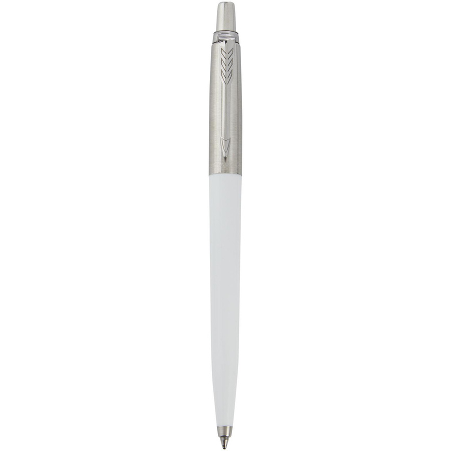 Parker Jotter Kugelschreiber aus recyceltem Kunststoff und Edelstahl in Weiß mit schwarzer Tinte - Bild 2