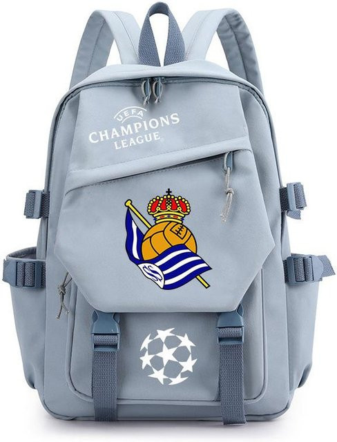 3-teiliges Schulrucksack-Set für Schüler in Grau aus Oxford-Stoff mit großem Fassungsvermögen inklusive Schultergurt und Federmäppchen - Bild 1