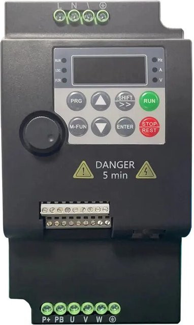 LANDRIVE VFD Vektor-Frequenzumrichter Wechselrichter zur Motordrehzahlregelung in Schwarz (0,75 bis 5,5 kW) - Bild 1