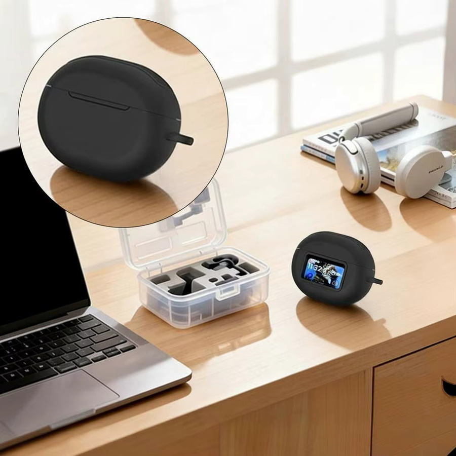 TOZO Silikon-Schutzhülle für NC20 Pro/NC20 Bluetooth-Kopfhörer in Schwarz - Bild 2