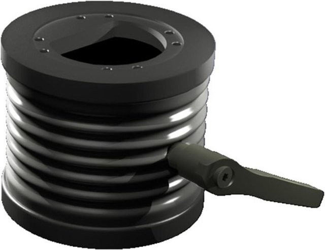Rittal Neigungsadapter ±45° für Tragarmanschluss Ø 130 mm CP 6206.420 aus Aluminiumguss und Kunststoff in Graphitgrau - Bild 1