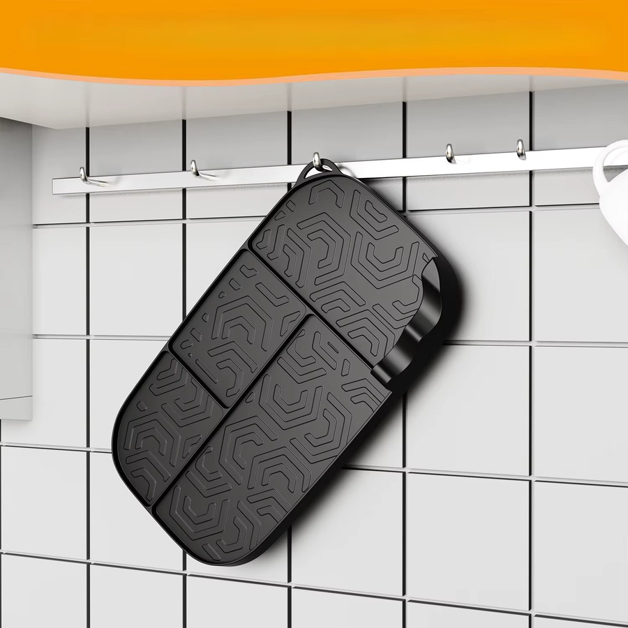 Multifunktionales Silikon-Aufbewahrungsregal für Ninja Air Fryer AF500 und AF400/AF451 in Grau und Schwarz - Bild 6